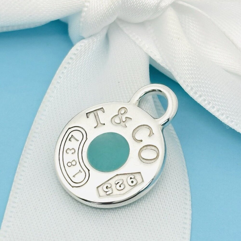 Tiffany 1837 Charm or Pendant in Blue enamel and Sterling Silver